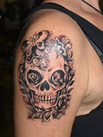 Skull & Monster Tattoo