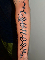 Sak yant ,Thai Letter Tattoo