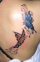 Butterfly, Bird, Eagle Tattoo