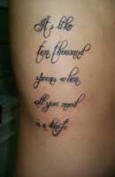 English Letter Tattoo