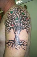 Flower & Tree Tattoo