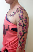 Flower & Tree Tattoo