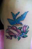 Heart, Crown, NewSchool Tattoo