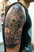 Skull & Monster Tattoo