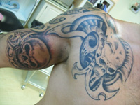 Skull & Monster Tattoo