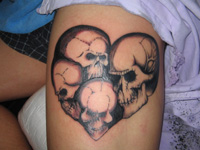 Skull & Monster Tattoo